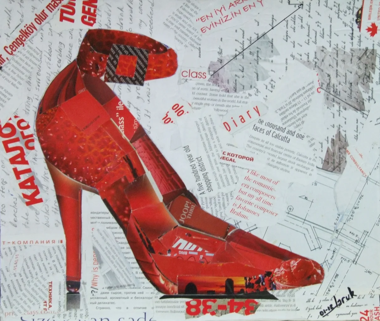 001-Kolaj Kırmızı ayakkabı..webp