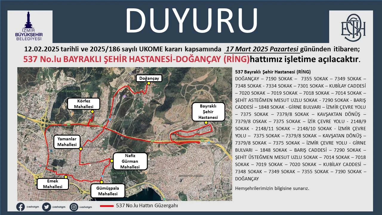 537 No.lu Yeni Hat Duyurusu.webp