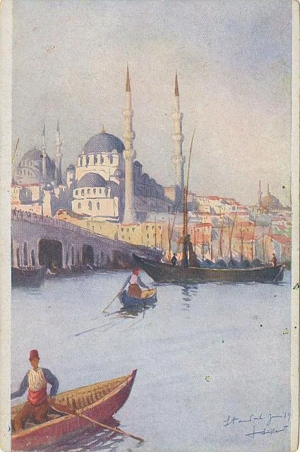 D15195 Le Pont de galata et la Mosquee Valide (Douillard)