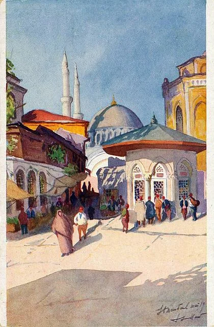 D15202 Marche pres de la Mosquée Osmanie