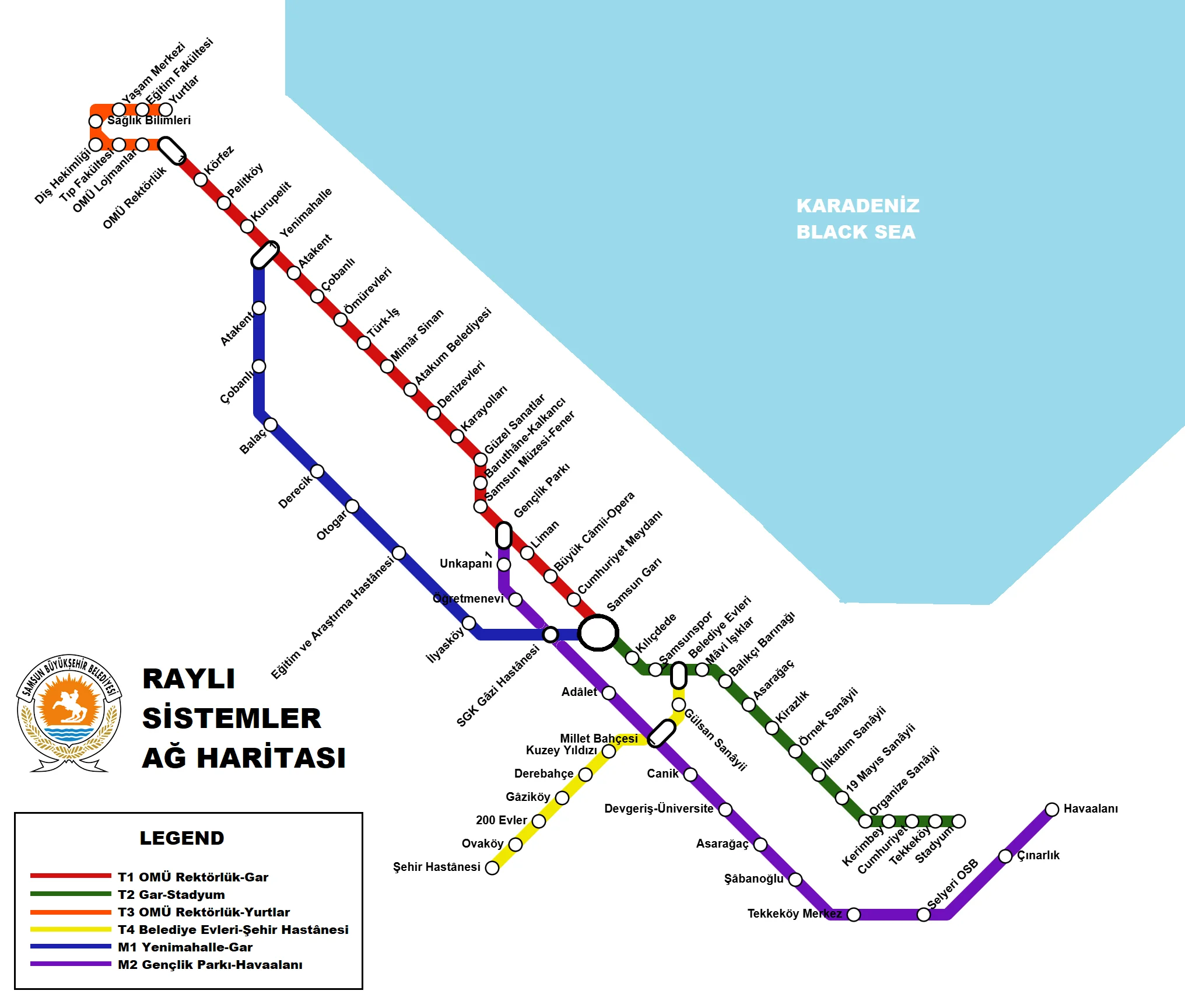 Samsun Raylı Sistem Haritası.webp